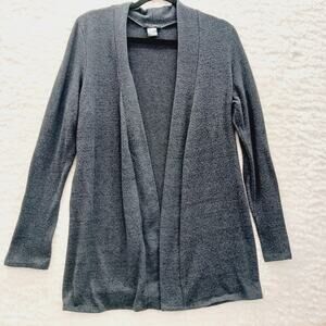 Sweater Open Cardigan Size L Gray Minimalist Soft Girl Cozy Casual Classic Chic